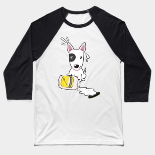 Cute Bulldog Terrier spilled mayonnaise Baseball T-Shirt